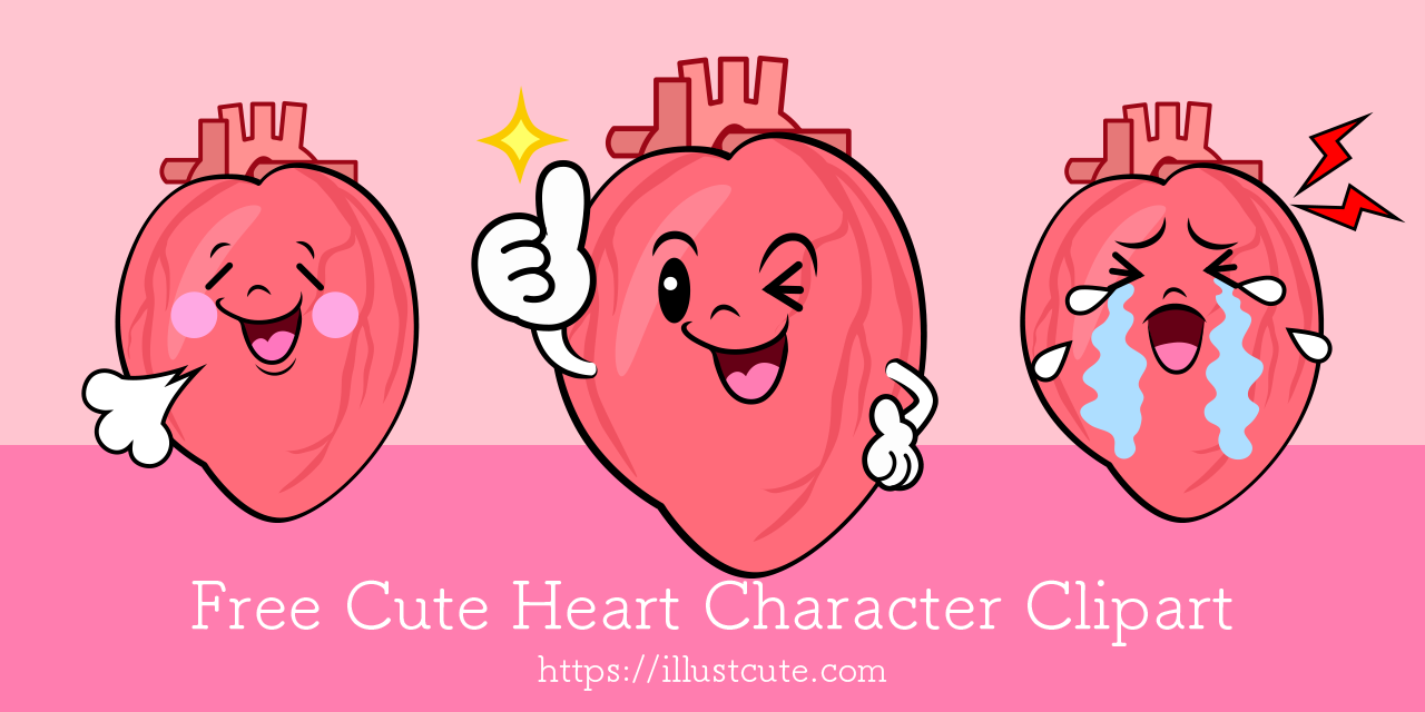 Free Cute Heart (Organ) Clipart Characters