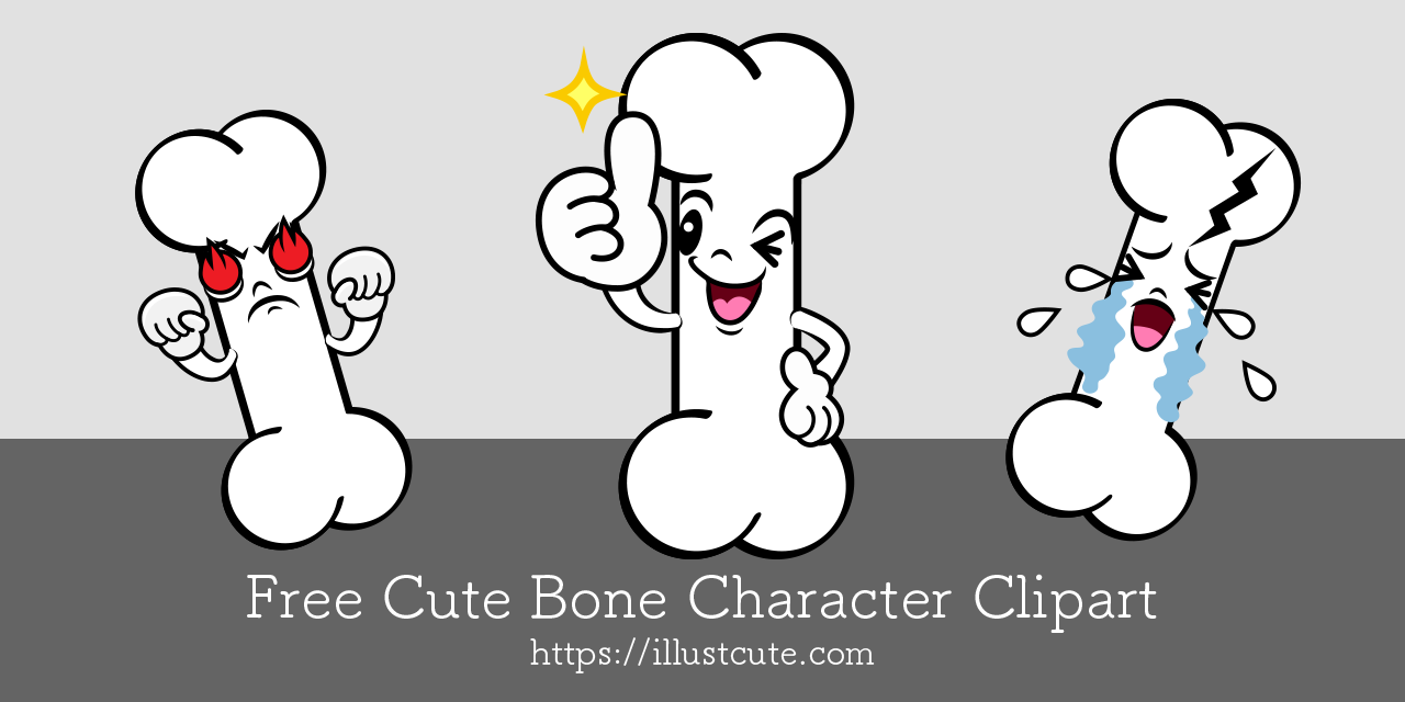 Free Cute Bone Clipart Characters