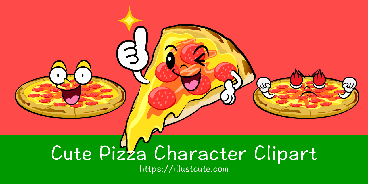 Free Cute Pizza Clipart Characters