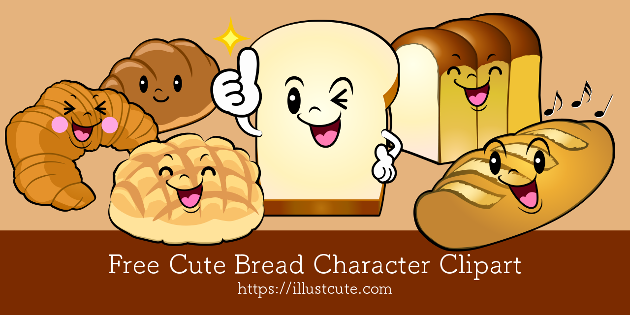 Free Cute Bread Clipart Characters