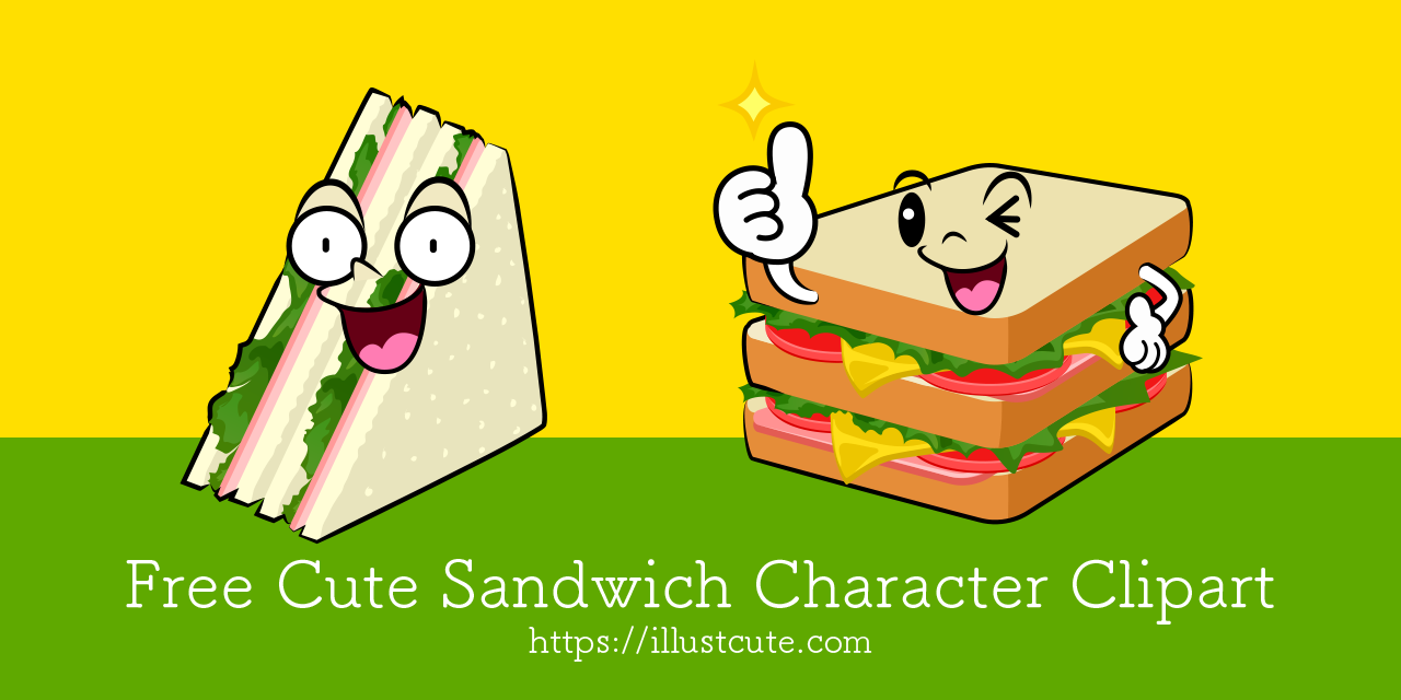 Free Cute Sandwich Clipart Characters