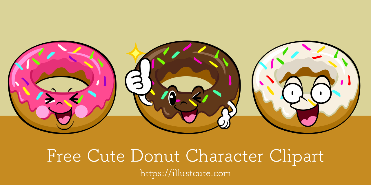Free Cute Donut Clipart Characters