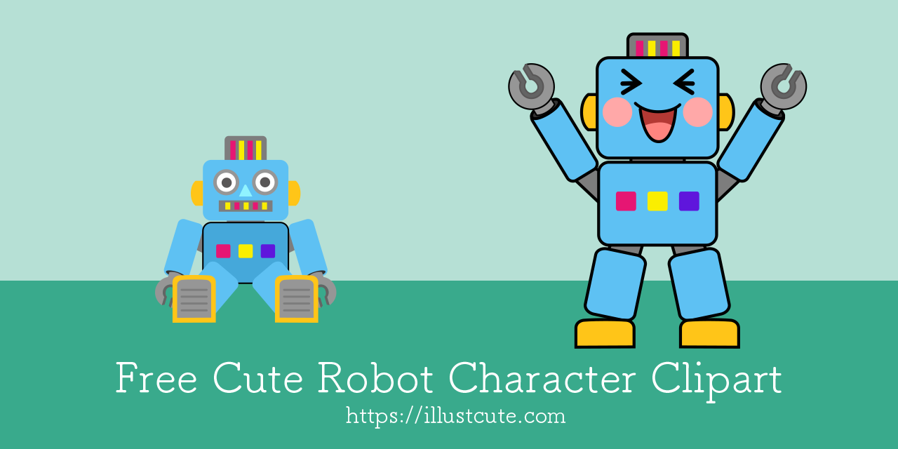 Free Cute Robot Clipart Characters