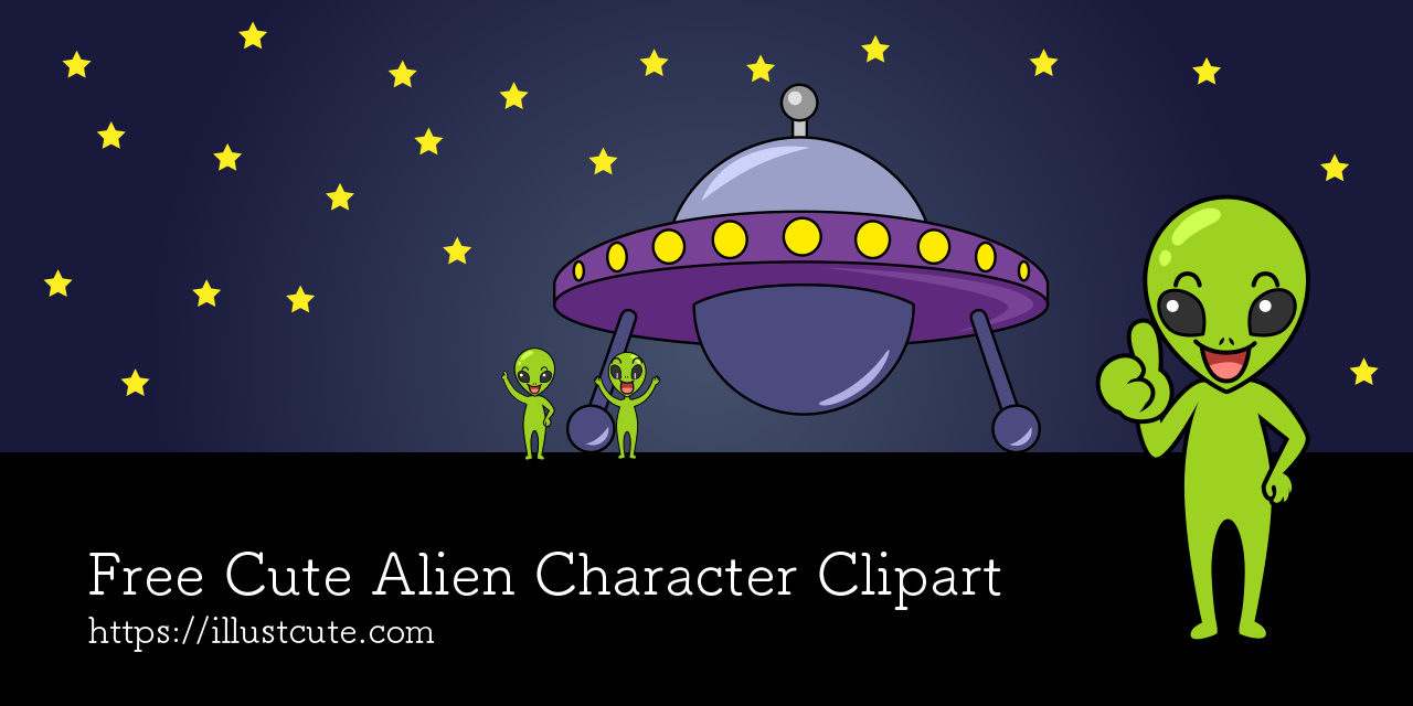 Free Cute Alien Clipart Characters