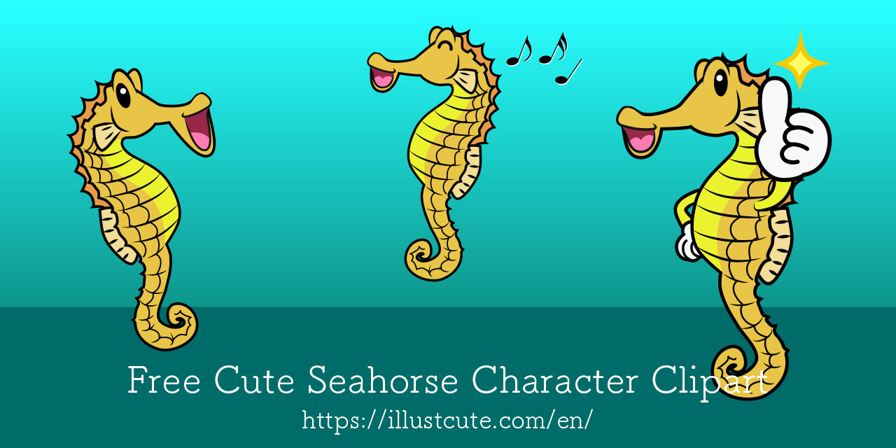 Free Cute Seahorse Clipart Characters