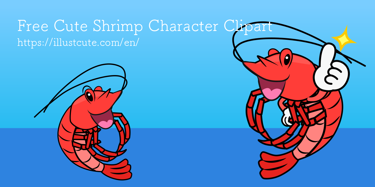 Free Cute Shrimp Clipart Characters