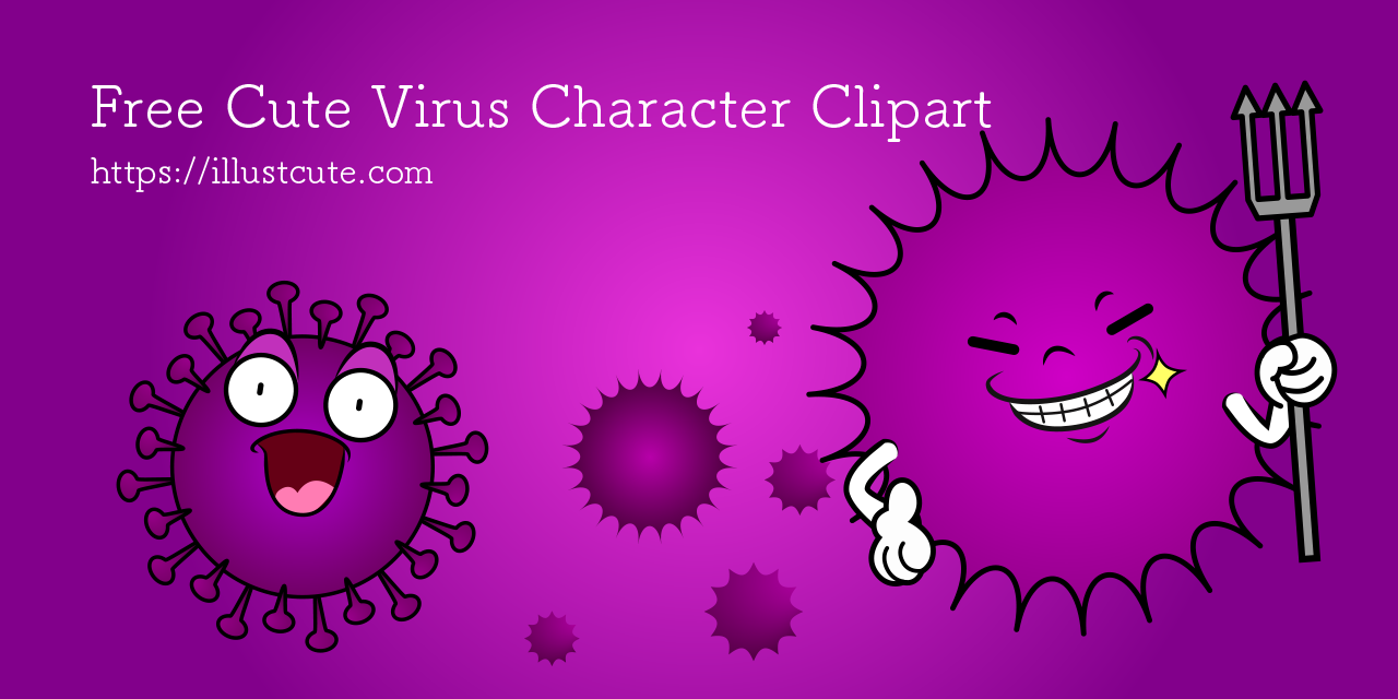Free Cute Virus Clipart Characters