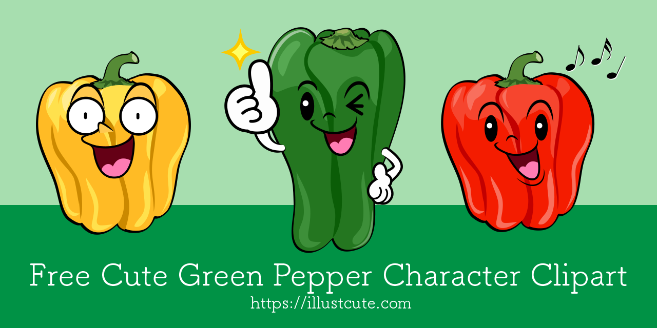 Free Cute Bell Pepper Clipart Characters