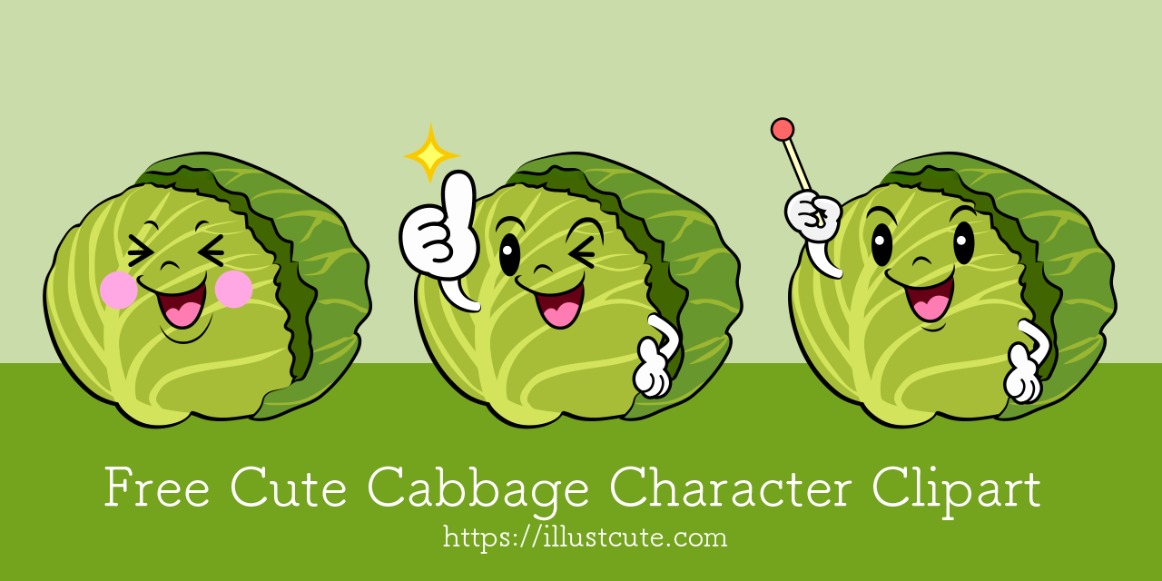 Free Cute Cabbage Clipart Characters