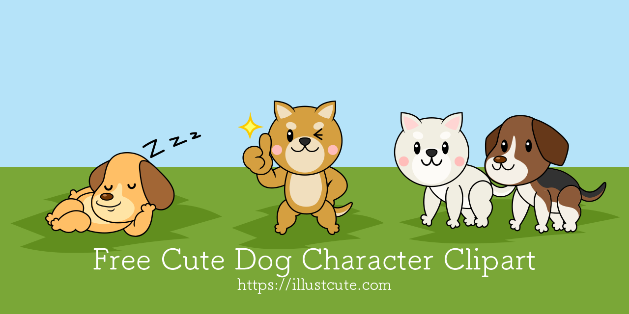 Free Cute Dog Clipart Characters