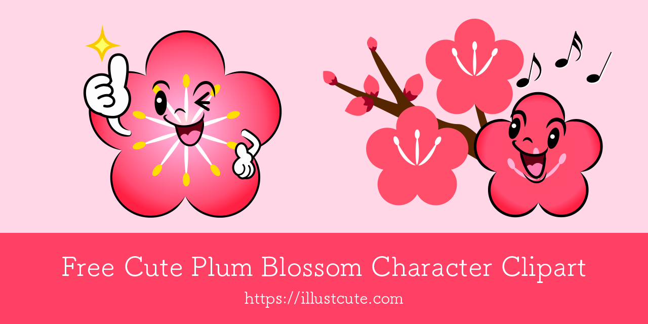 Free Cute Plum Blossom Clipart Characters