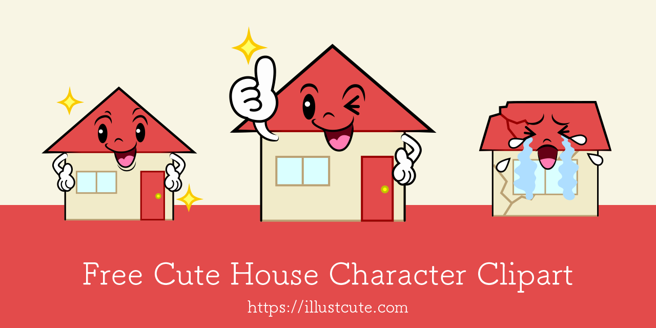 Free Cute House Clipart Characters