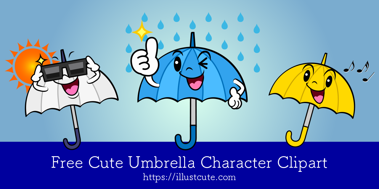 Free Cute Umbrella Clipart Characters