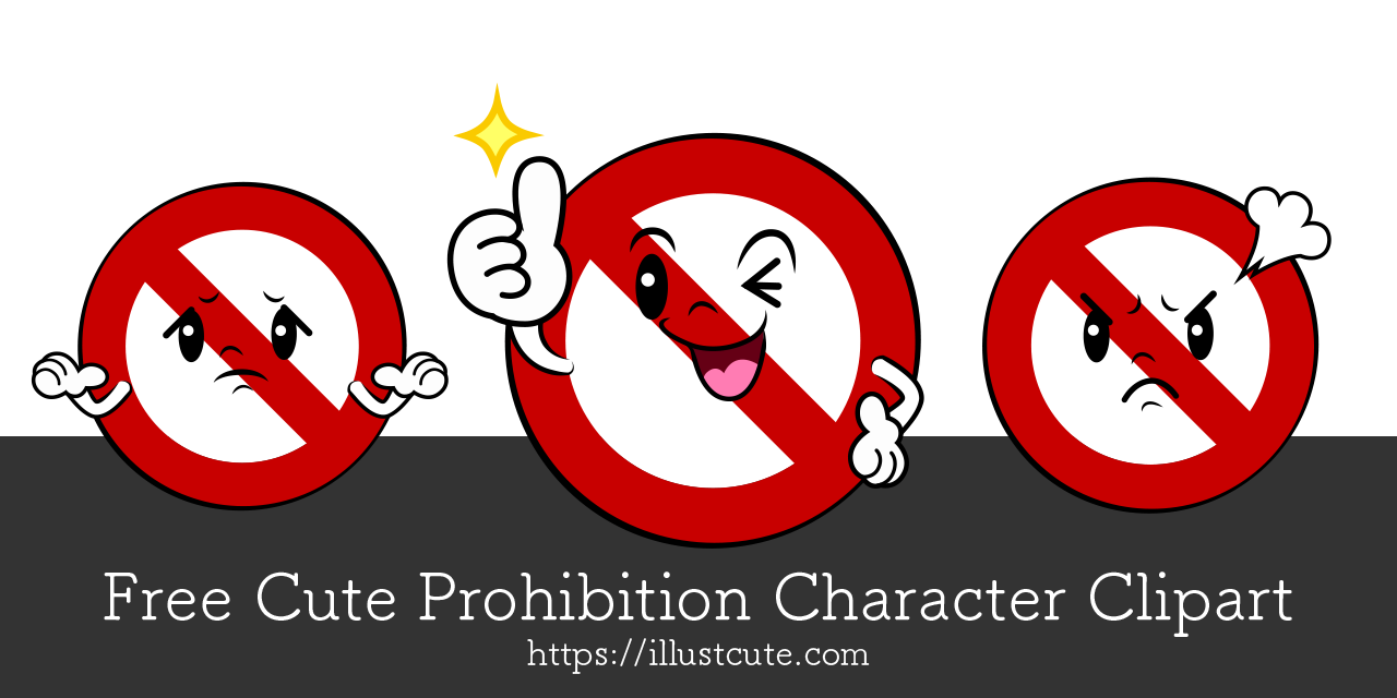 Free Cute No Entry Sign Clipart Characters