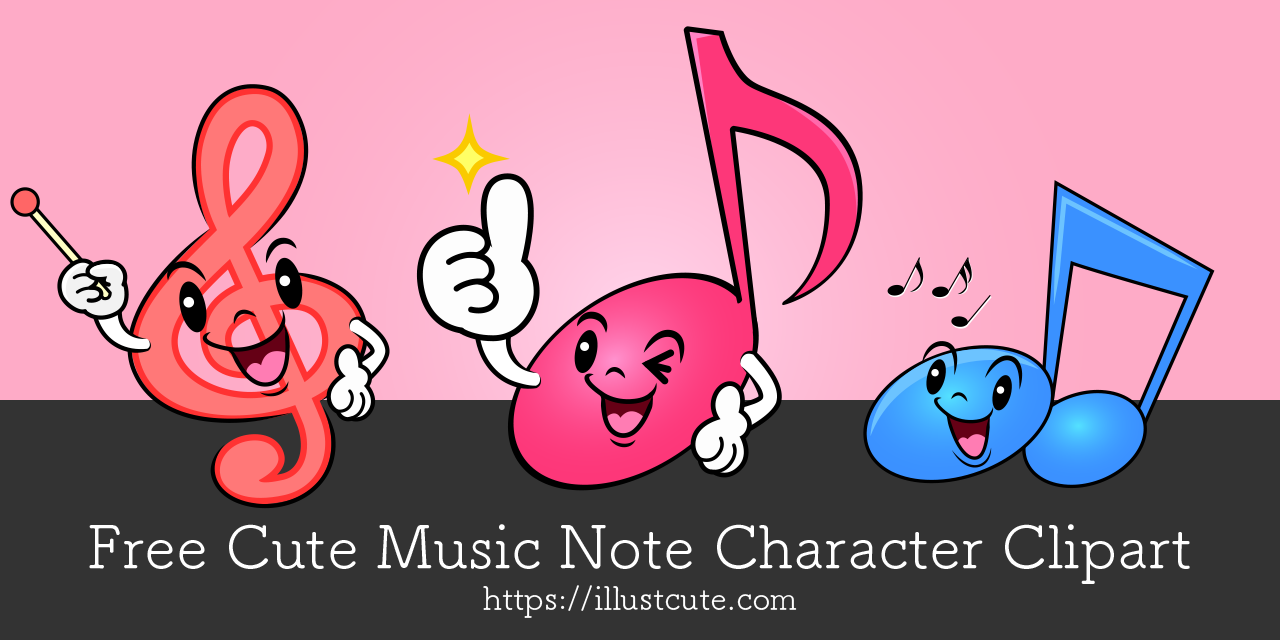 Free Cute Music Note Clipart Characters