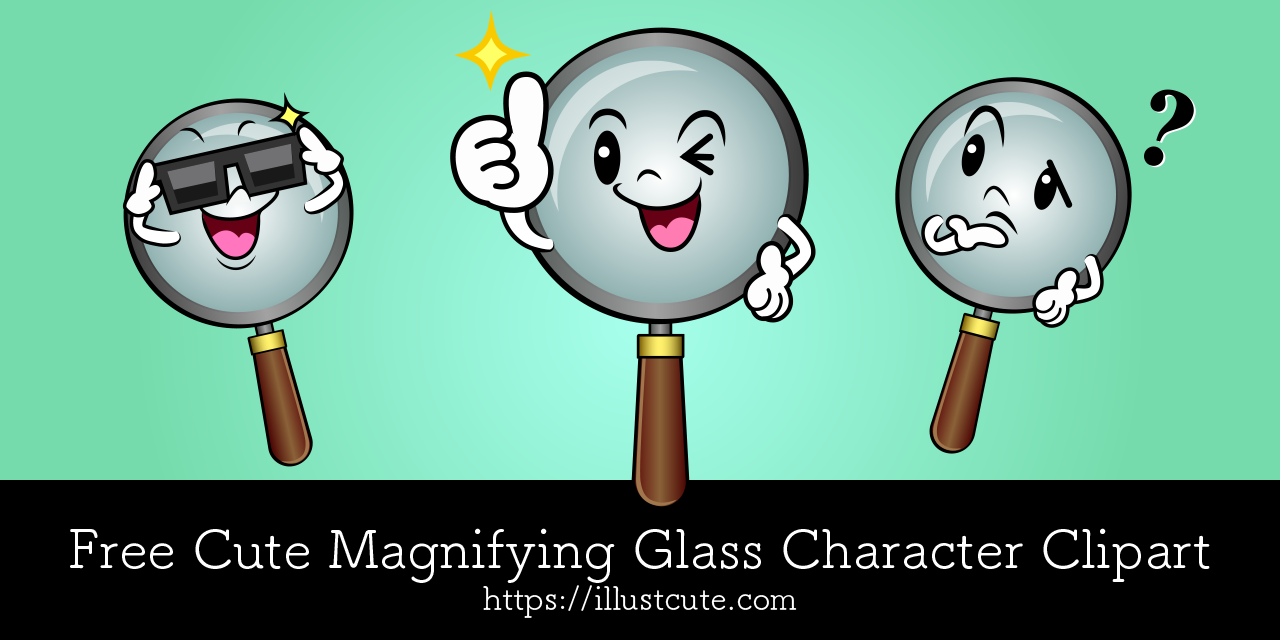 Free Cute Magnifying Glass Clipart Characters