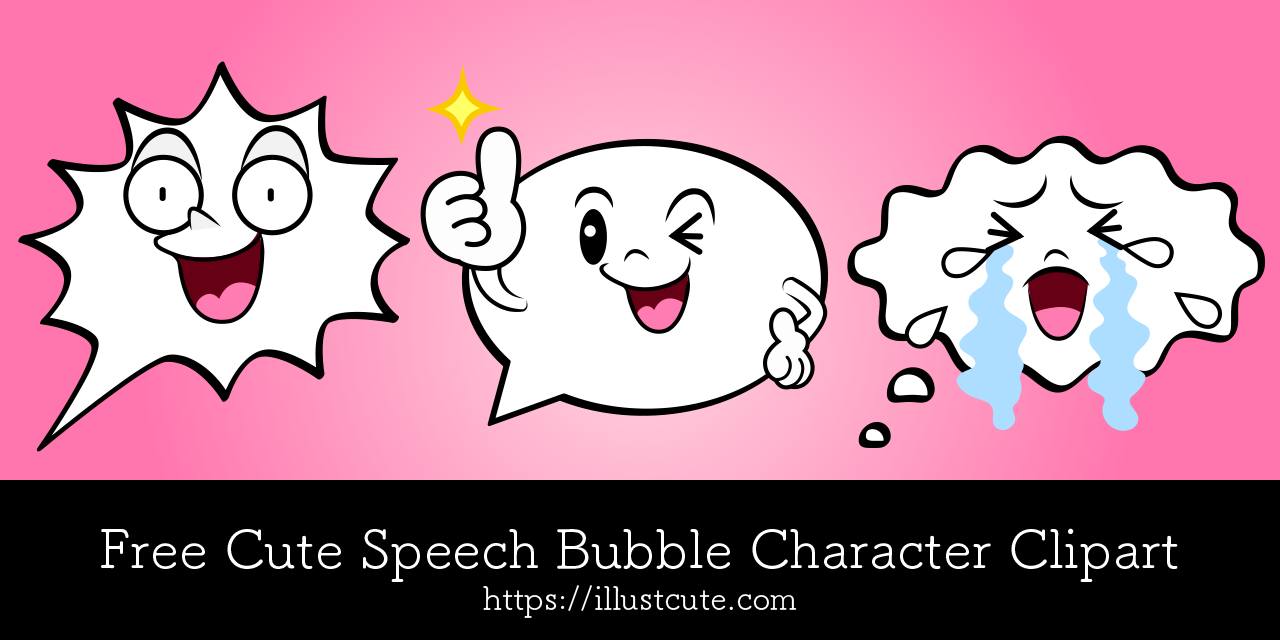 Free Cute Speech Bubble Clipart Characters