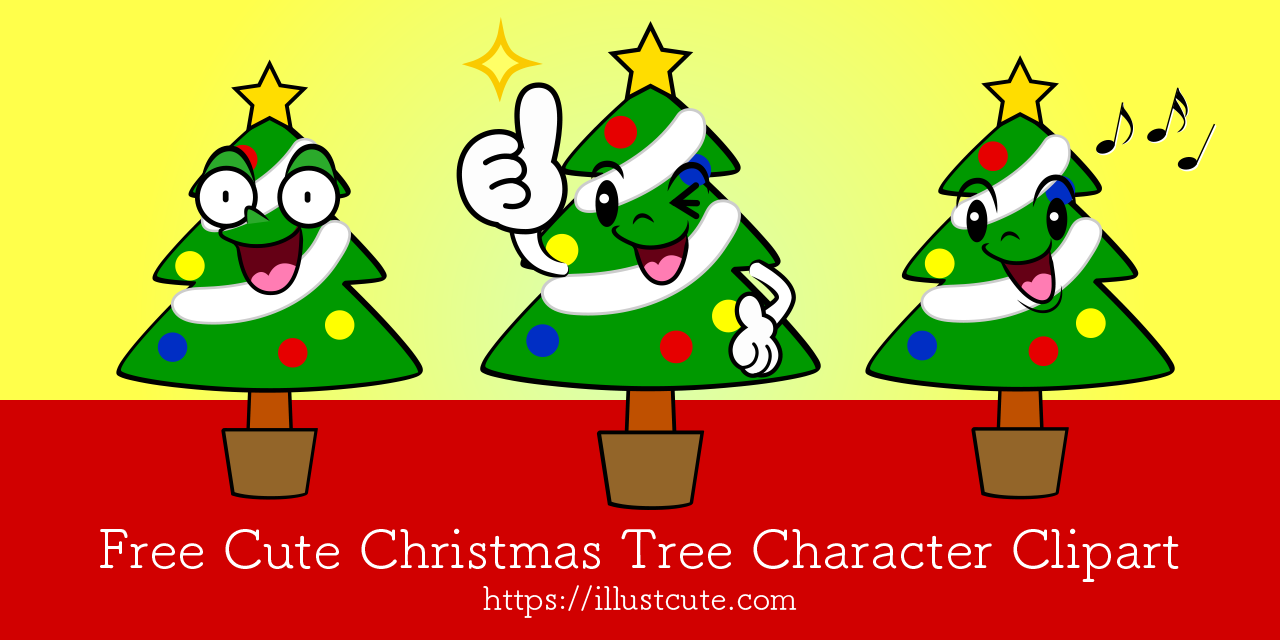 Free Cute Christmas Tree Clipart Characters