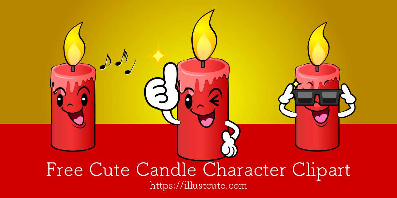 Free Cute Candle Clipart Characters