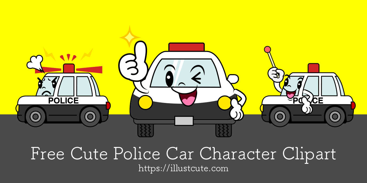 Free Cute Police Car Clipart Characters
