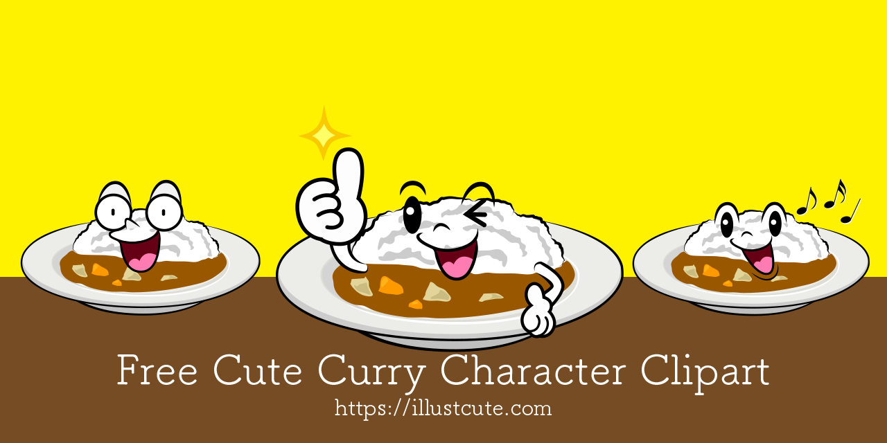 Free Cute Curry and Rice Clipart Characters