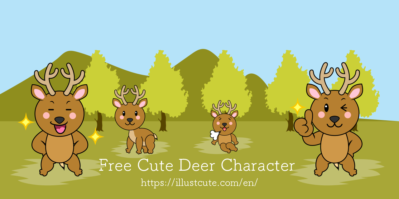 Free Cute Deer Clipart Characters