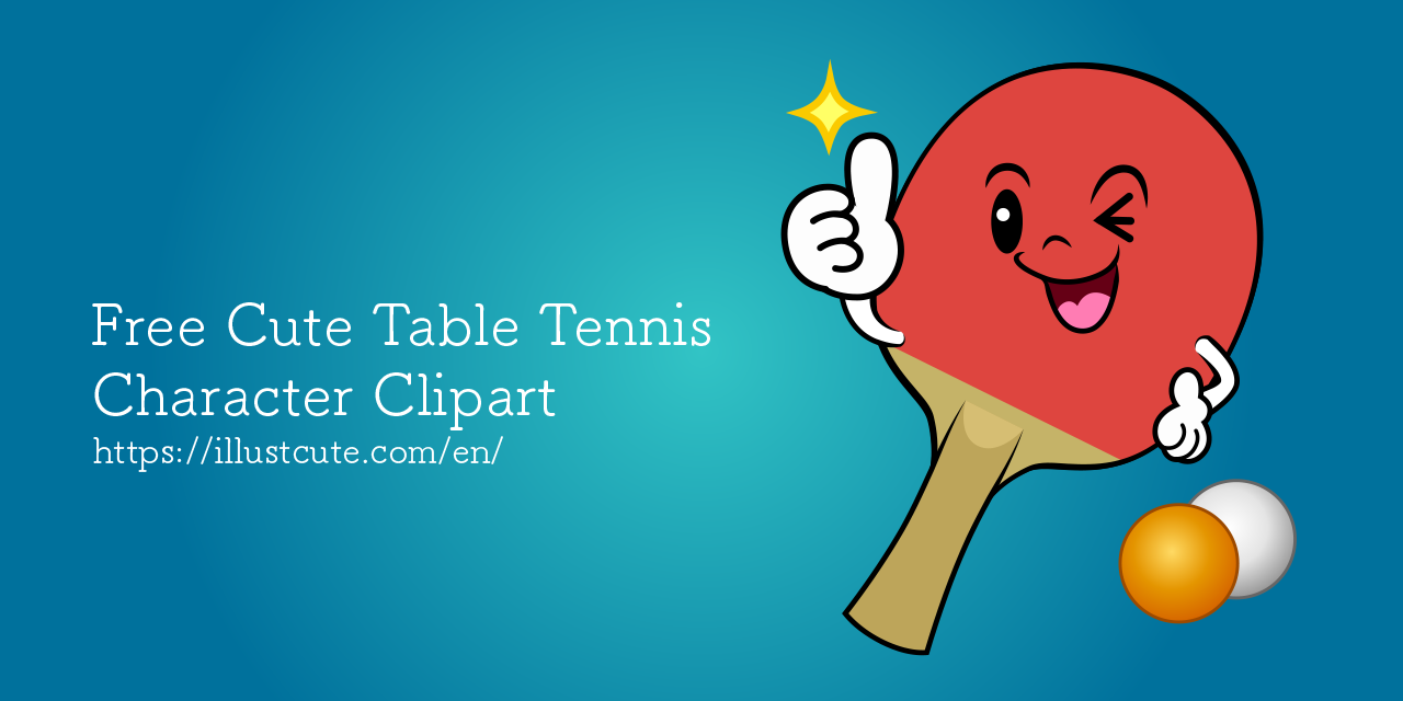 Free Cute Table Tennis Clipart Characters