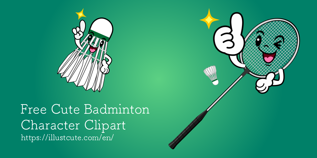 Free Cute Badminton Clipart Characters