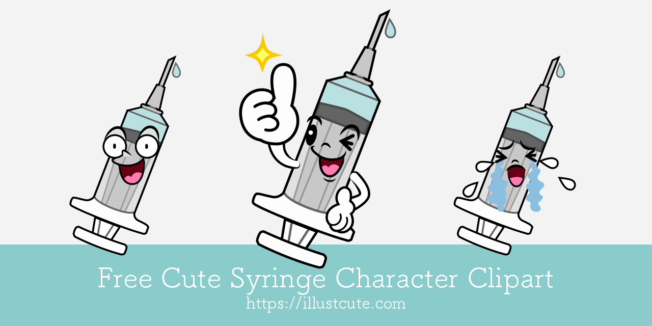 Free Cute Syringe Clipart Characters