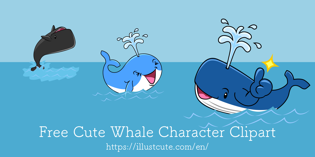 Free Cute Whale Clipart Characters