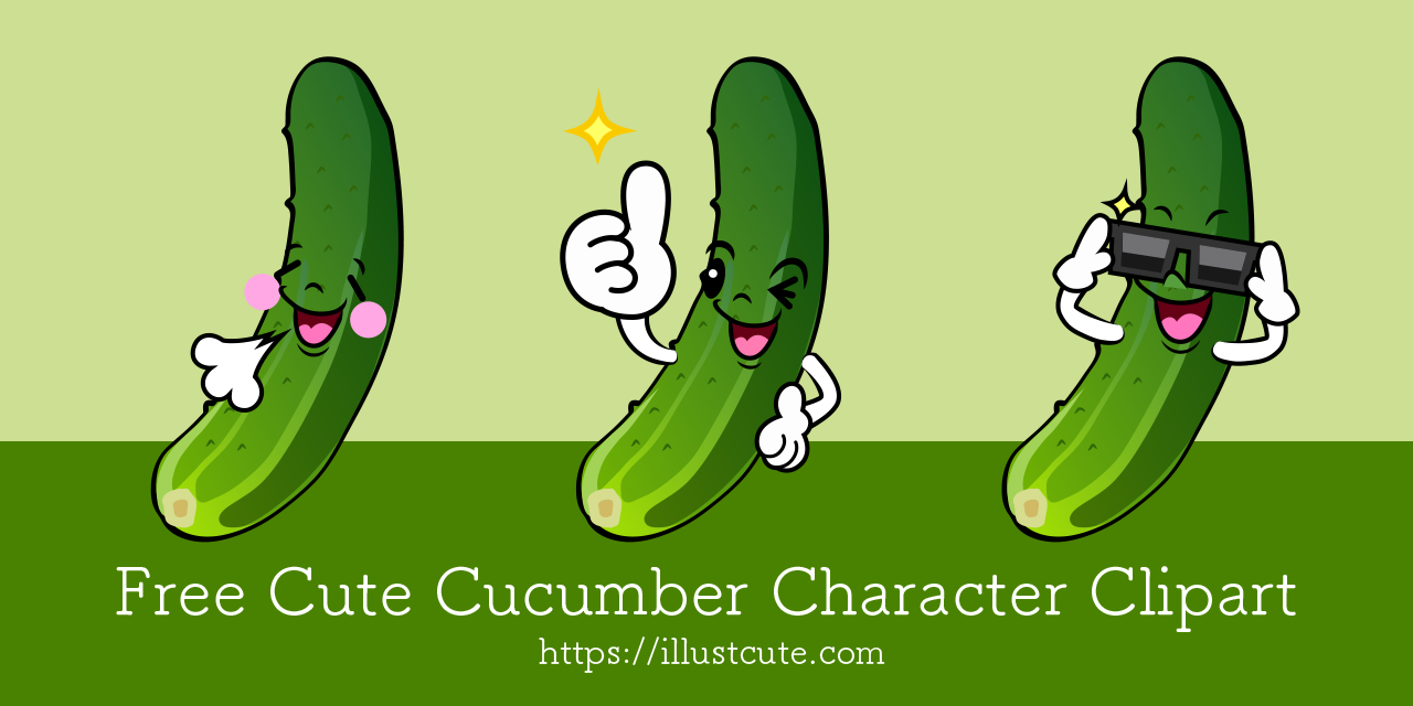 Free Cute Cucumber Clipart Characters