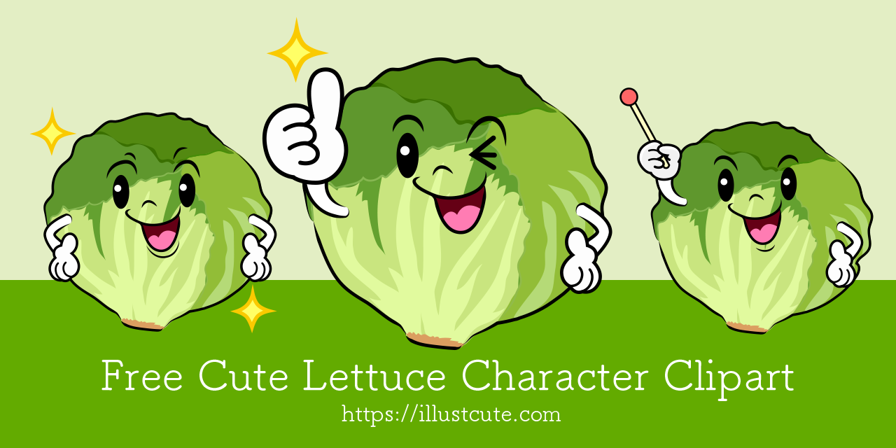 Free Cute Lettuce Clipart Characters