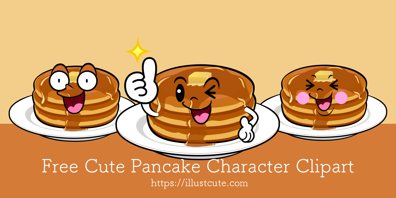 Free Cute Pancake Clipart Characters