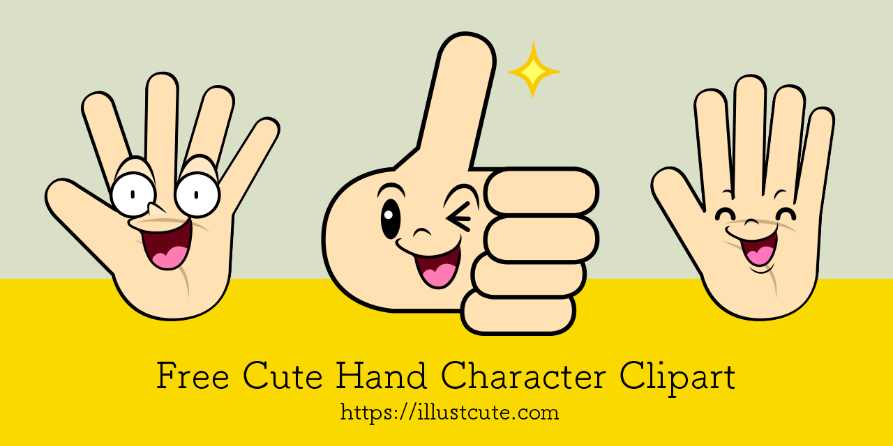 Free Cute Hand Clipart Characters