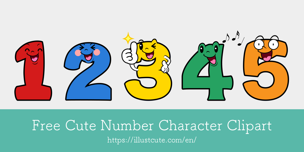Free Cute Number Clipart Characters