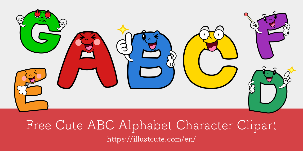 Free Cute ABC Alphabet Clipart Characters