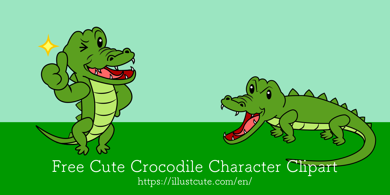 Free Cute Crocodile Clipart Characters