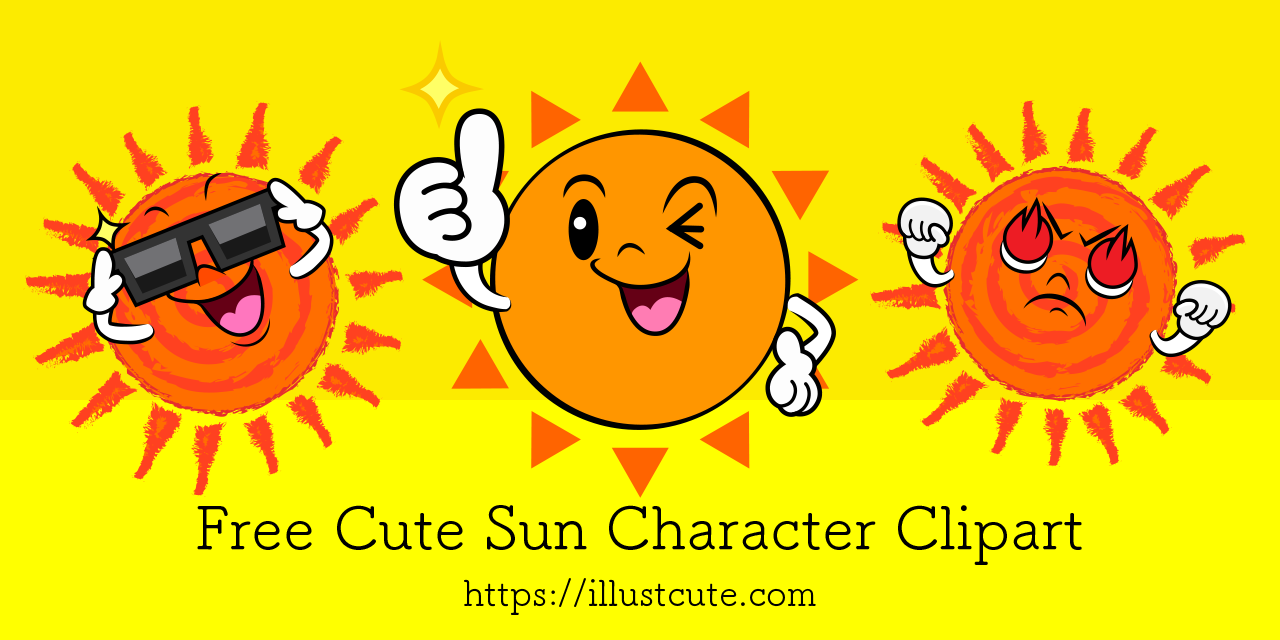 Free Cute Sun Clipart Characters