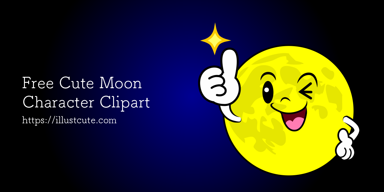 Free Cute Moon Clipart Characters