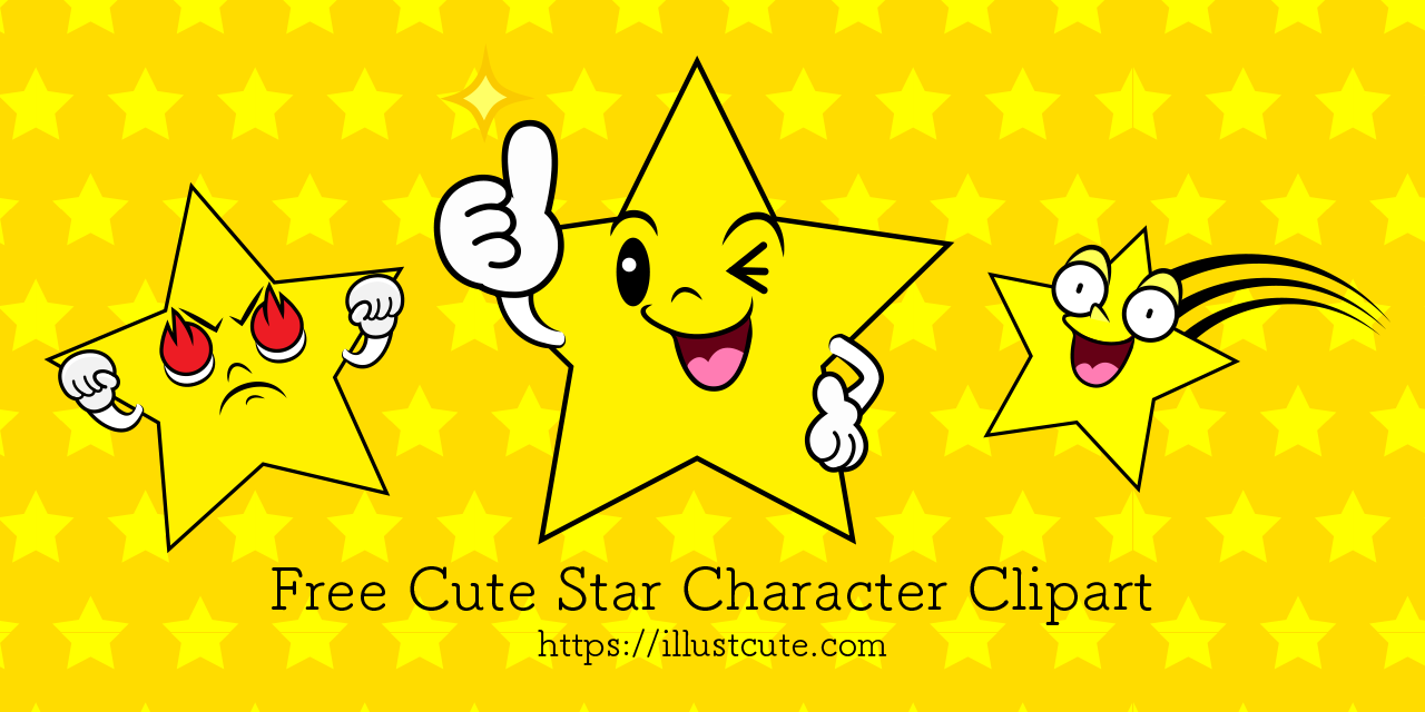 Free Cute Star Clipart Characters