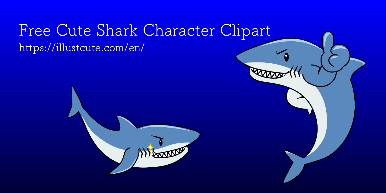 Free Cute Shark Clipart Characters