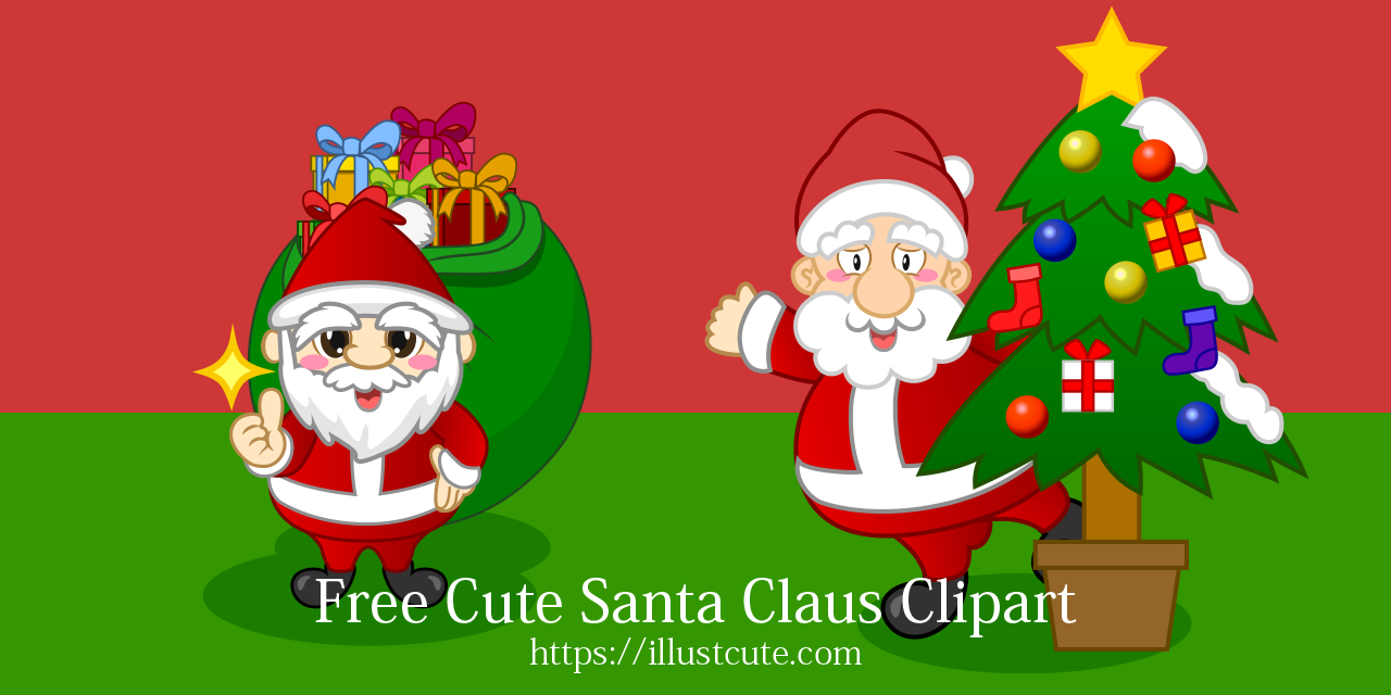 Free Cute Santa Claus Clipart Characters