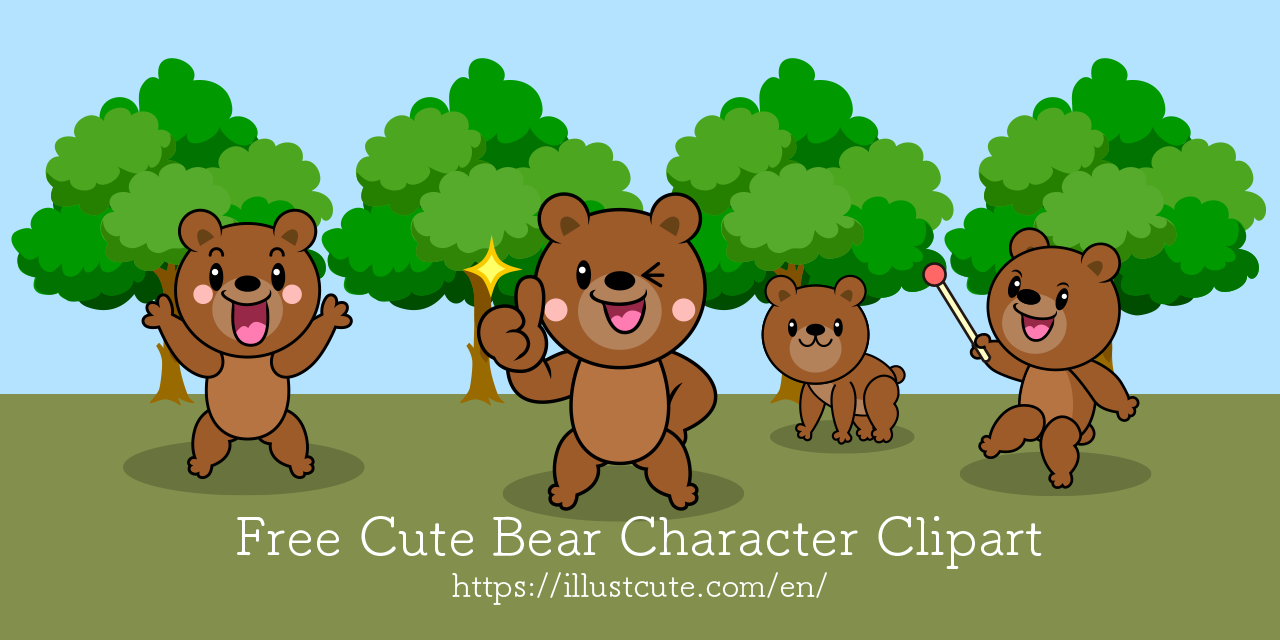 Free Cute Bear Clipart Characters