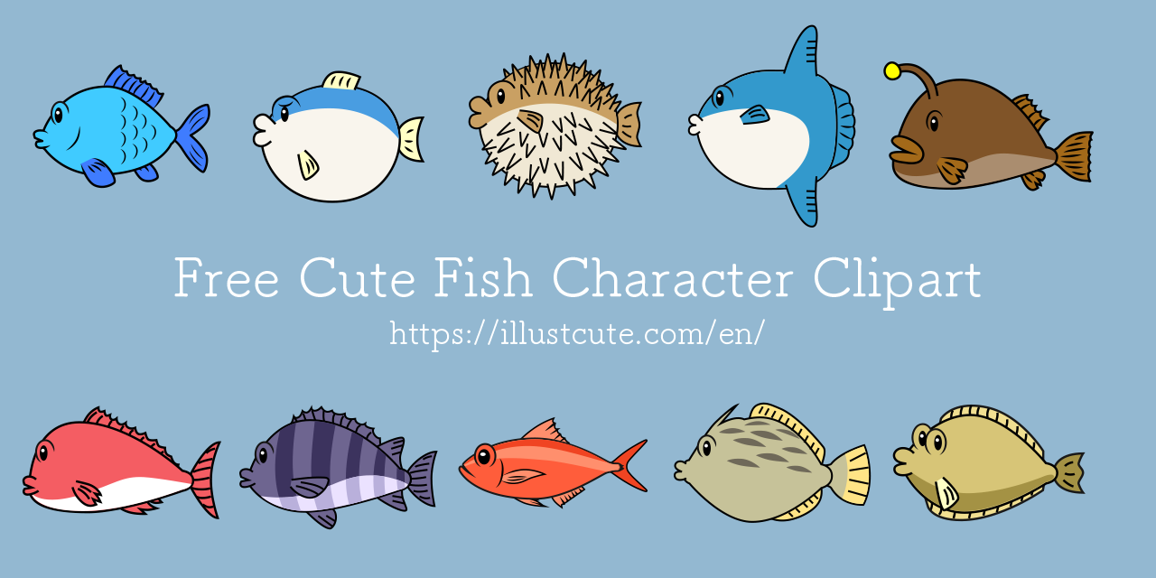 Free Cute Fish Clipart Characters
