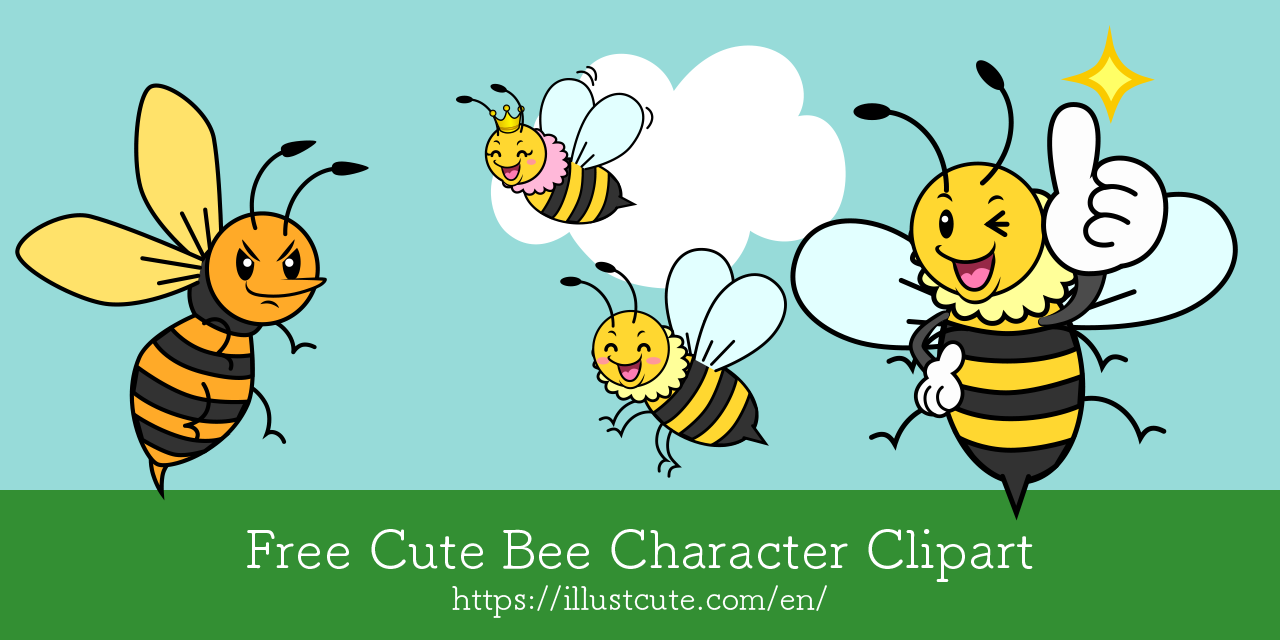 Free Cute Bee Clipart Characters