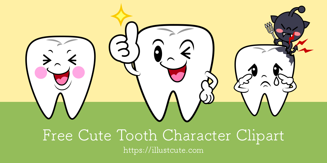Free Cute Tooth Clipart Characters