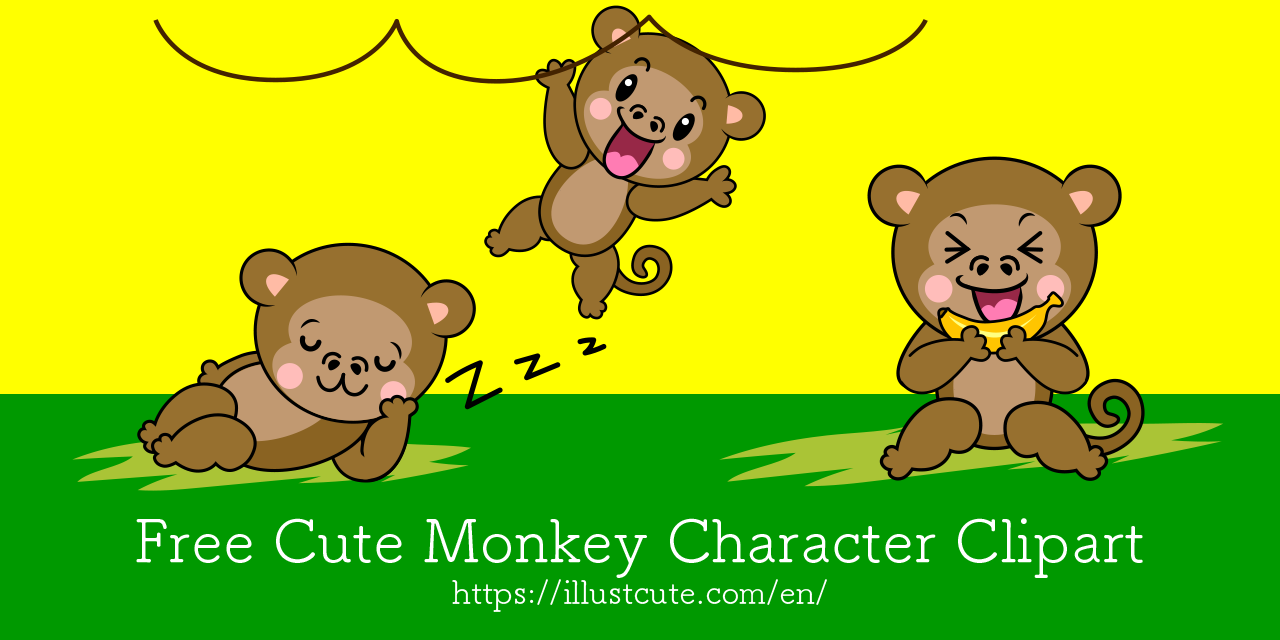 Free Cute Monkey Clipart Characters