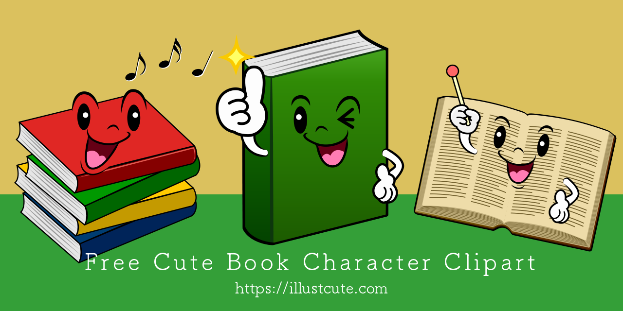 Free Cute Book Clipart Characters