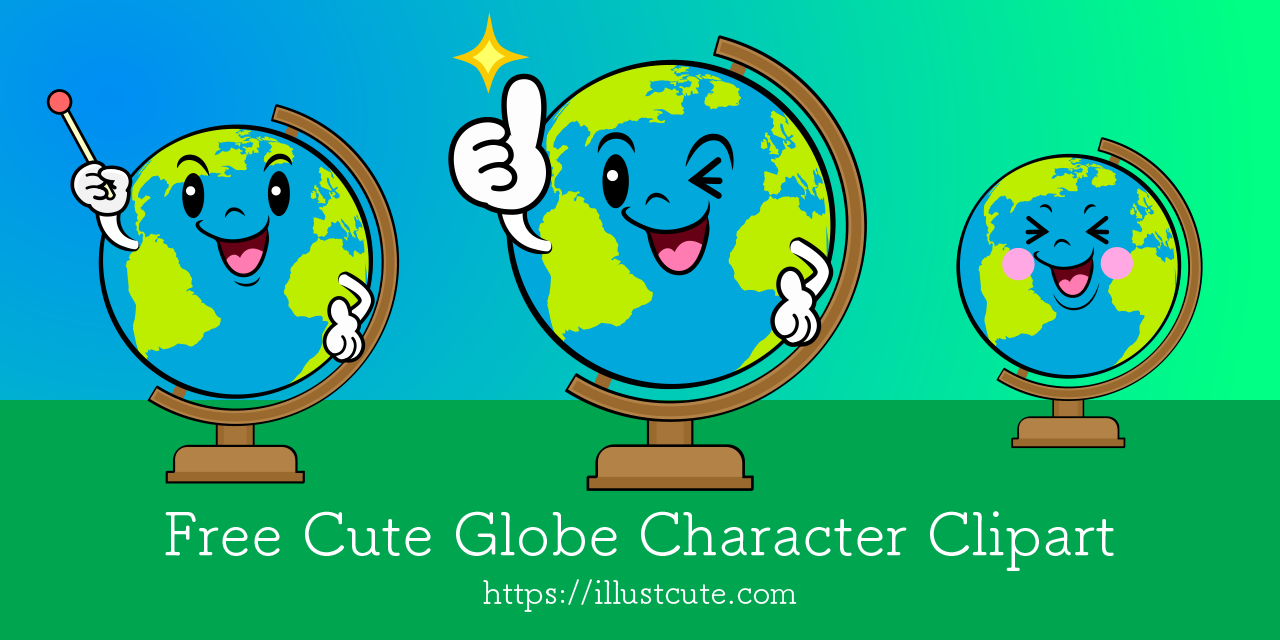 Free Cute Globe Clipart Characters