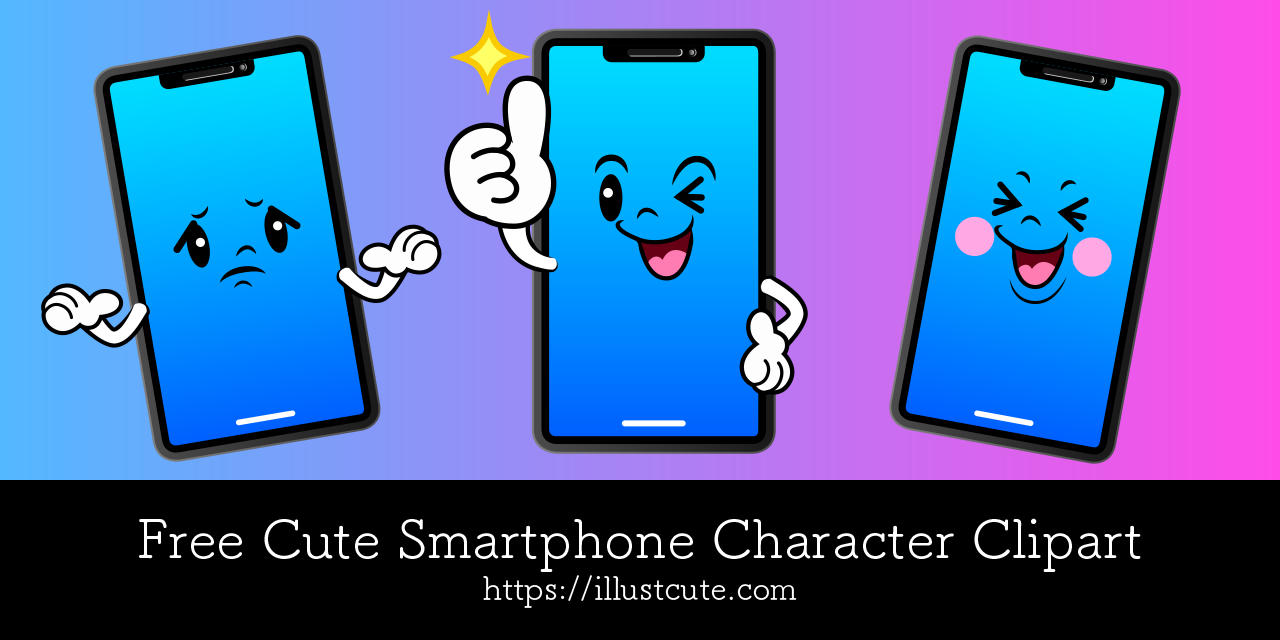 Free Cute Phone Clipart Characters